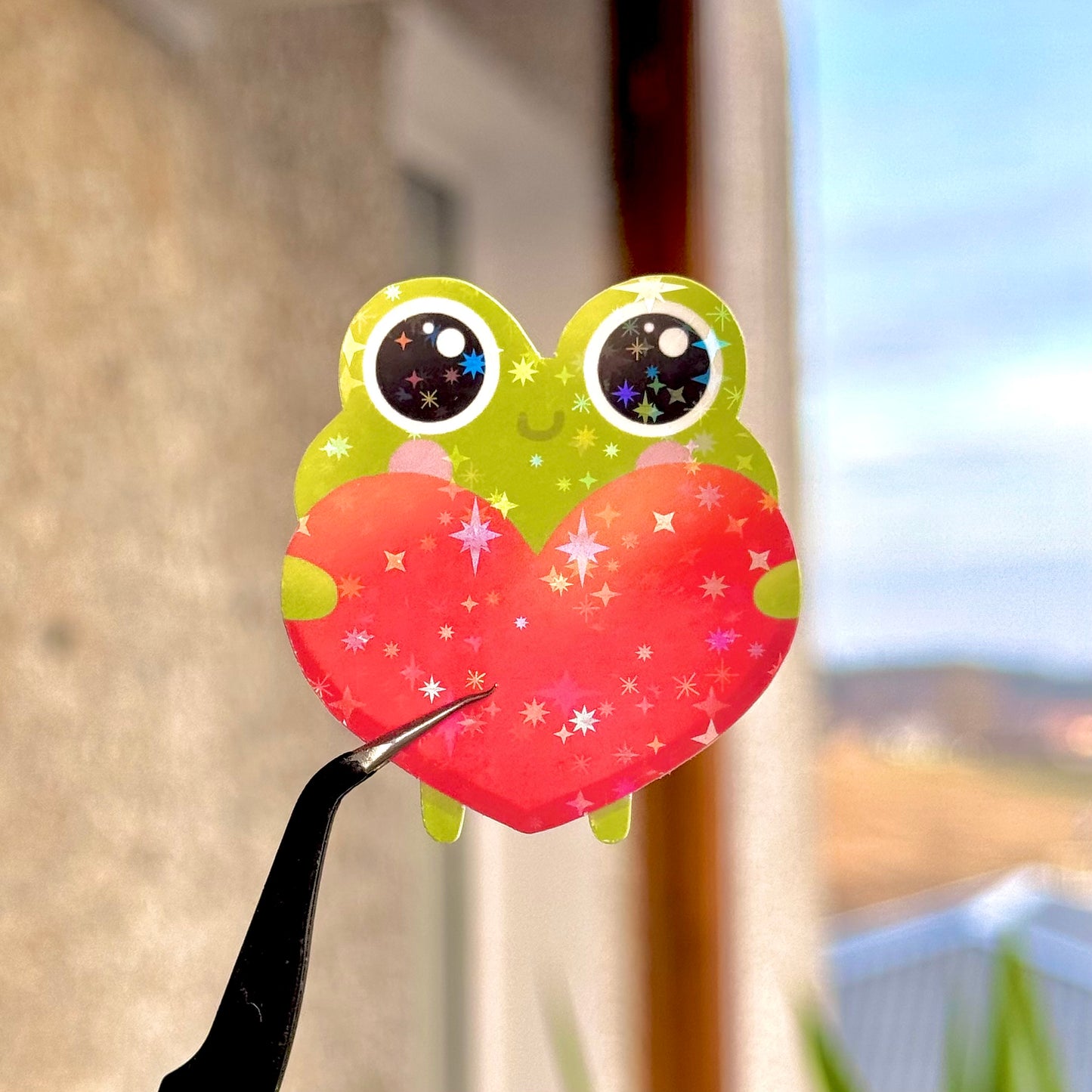 Tiny frog sticker