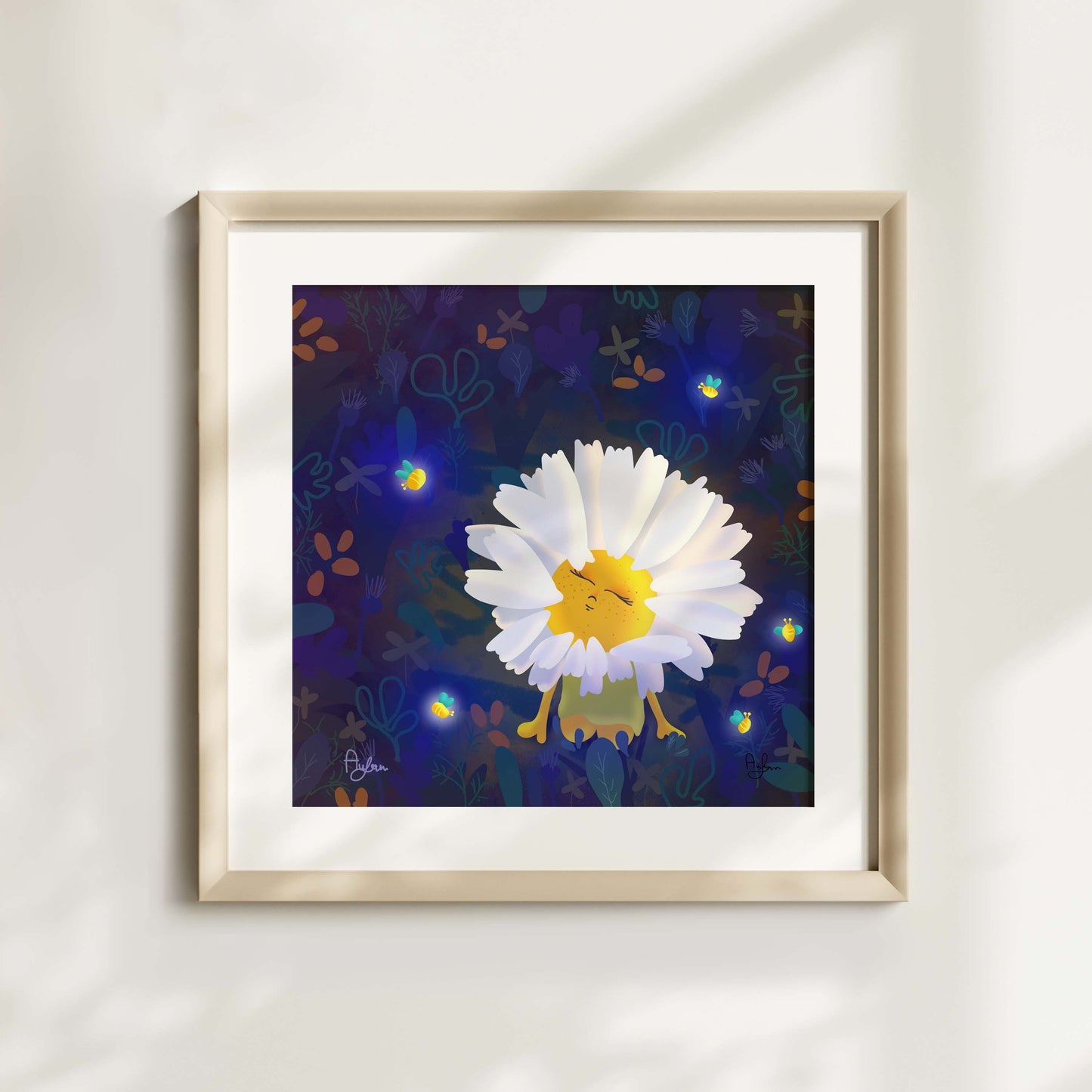 Daisy day and night print