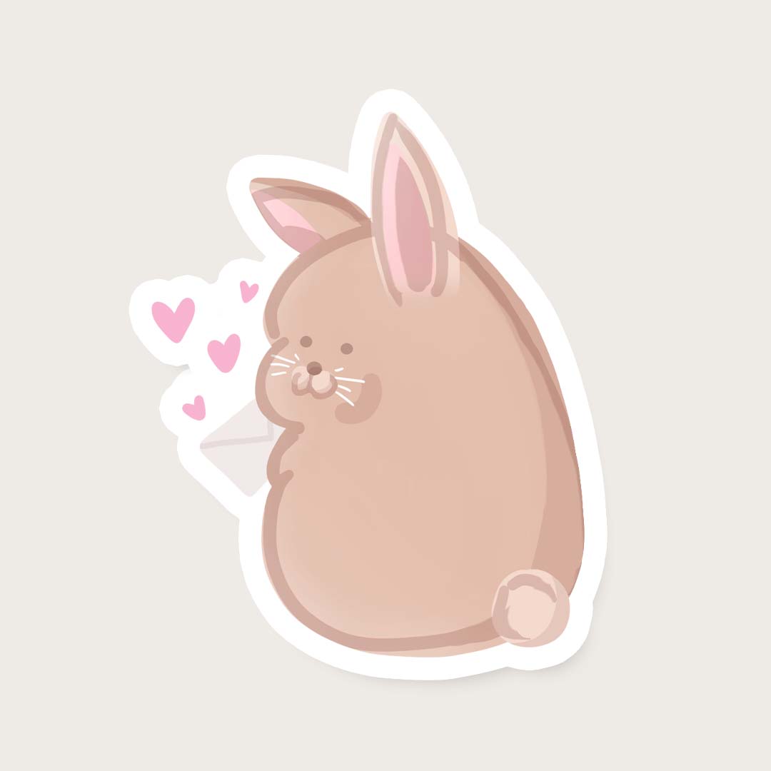 Bunny's love letter sticker