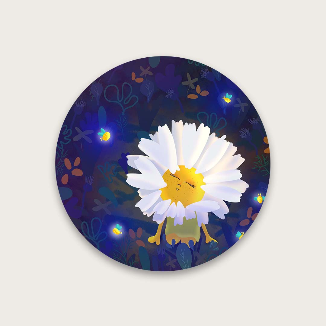 Chamomile blue sticker