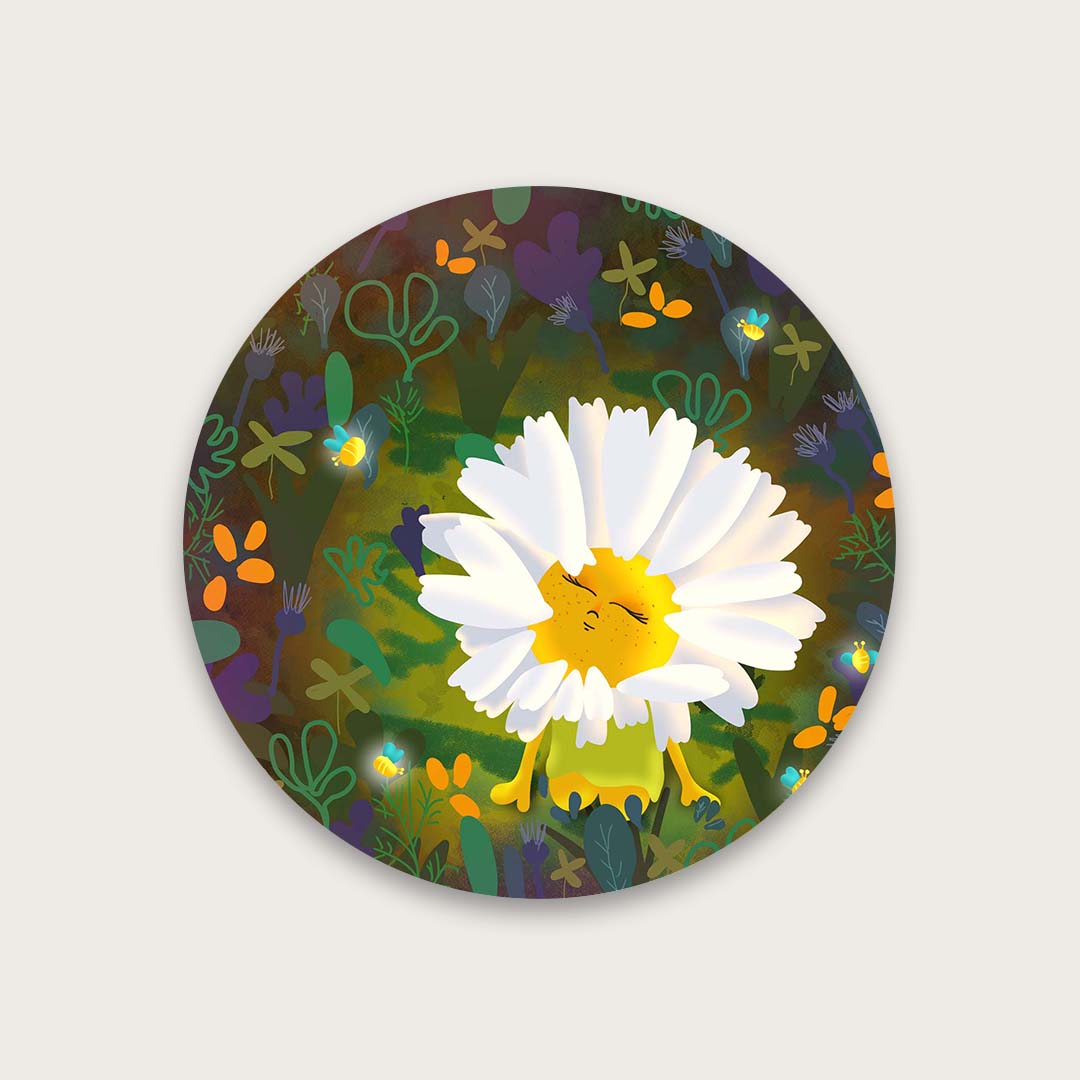 Chamomile green sticker