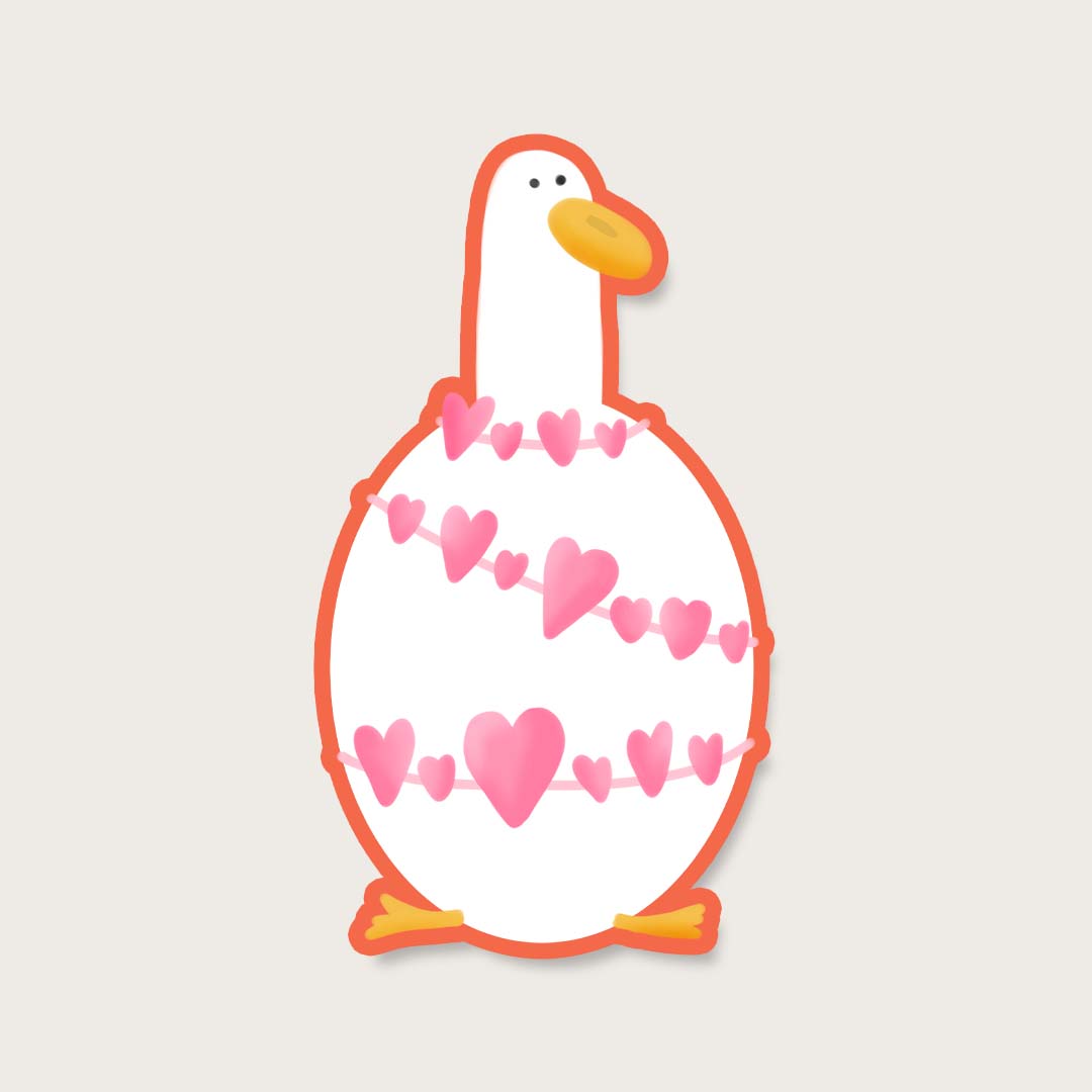 Love duck sticker