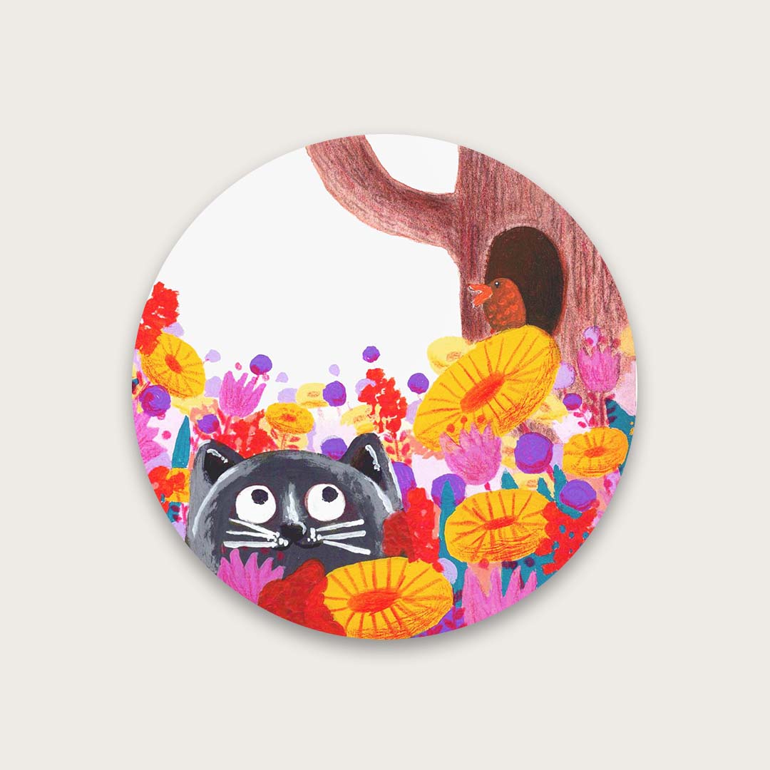 Grandma's garden visitors sticker