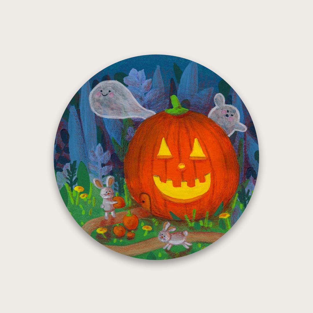 Halloween pumpkin sticker