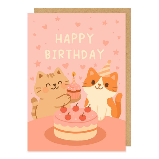Birthday cats gift card