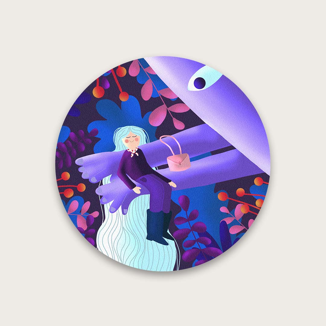 Carry woman sticker