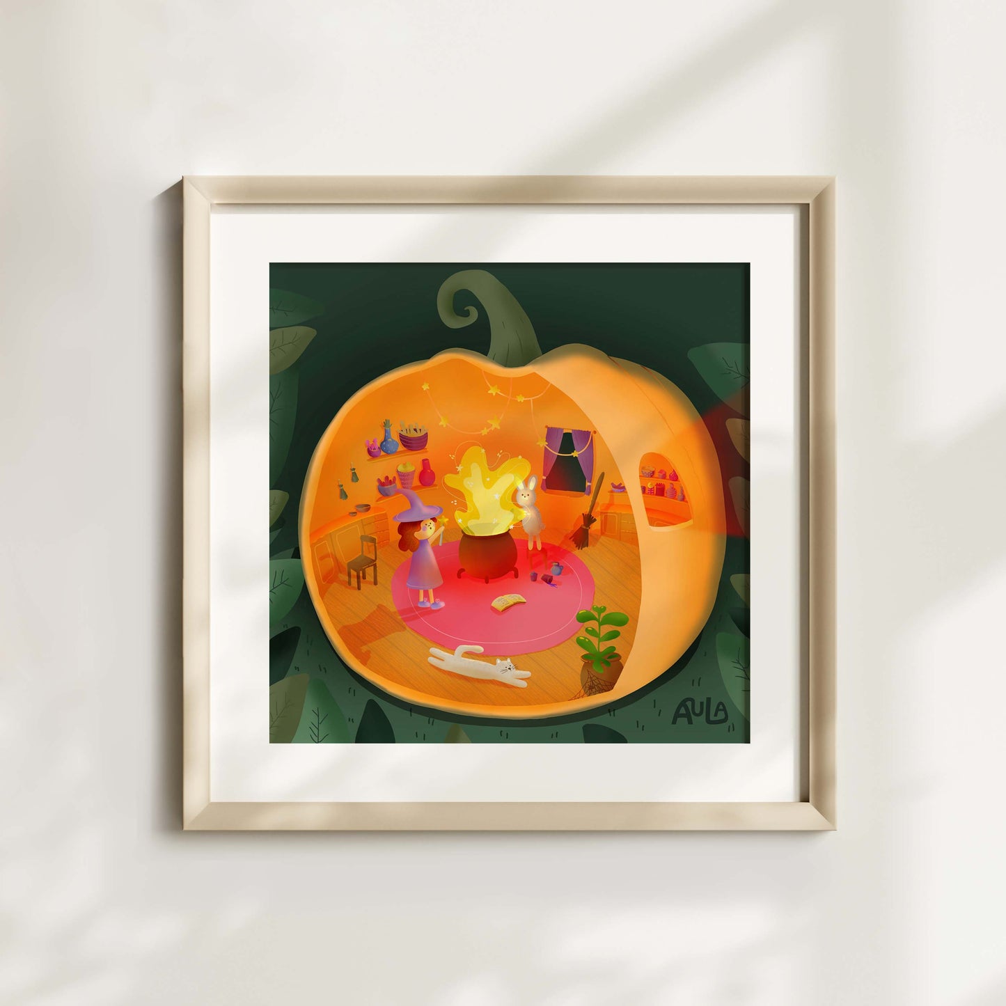 Inside the pumpkin print