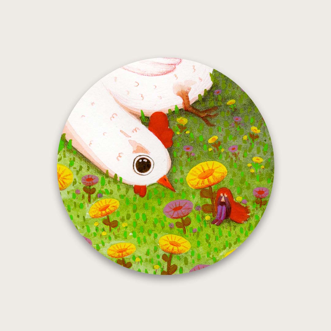 Meadow girl sticker