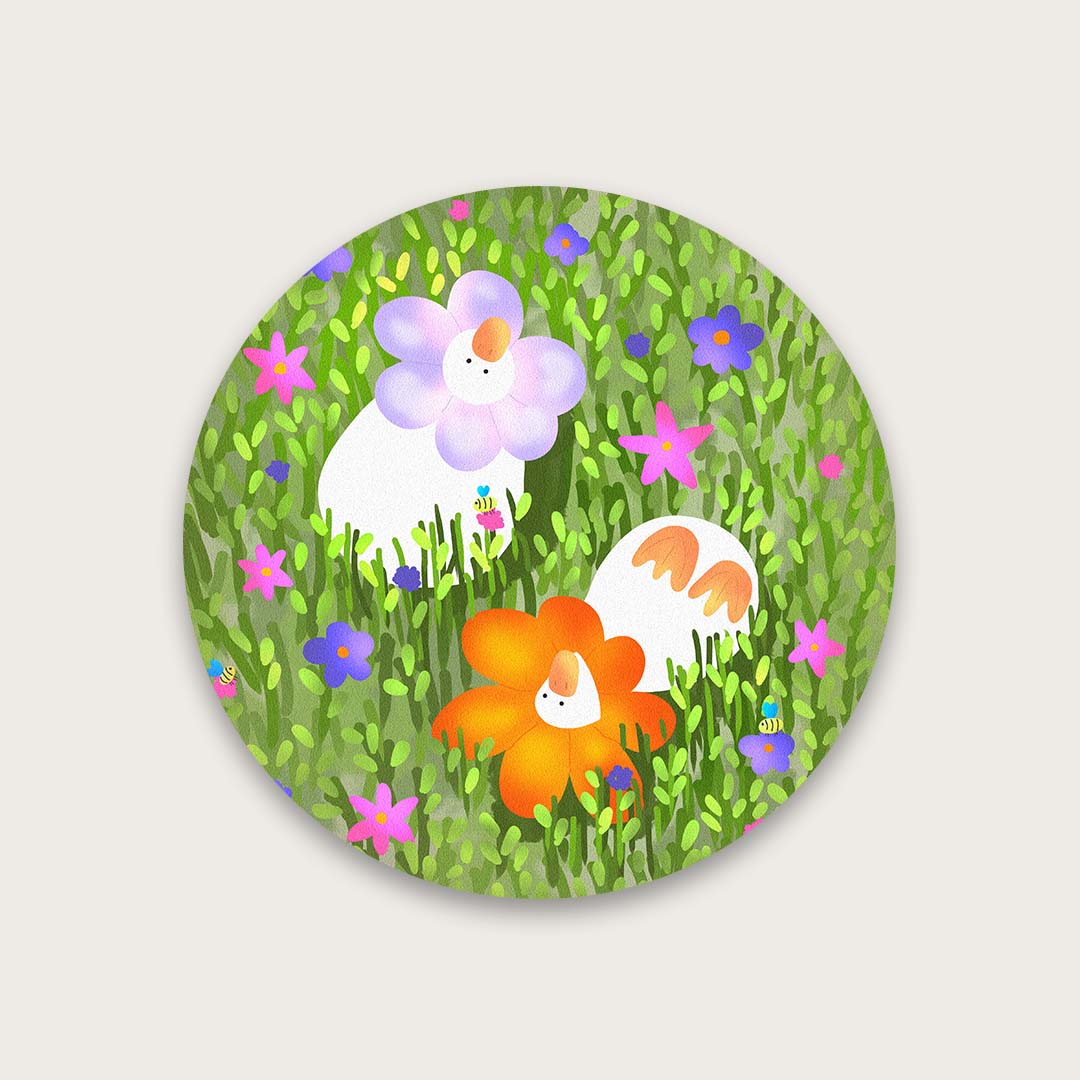 Making flower crown sticker