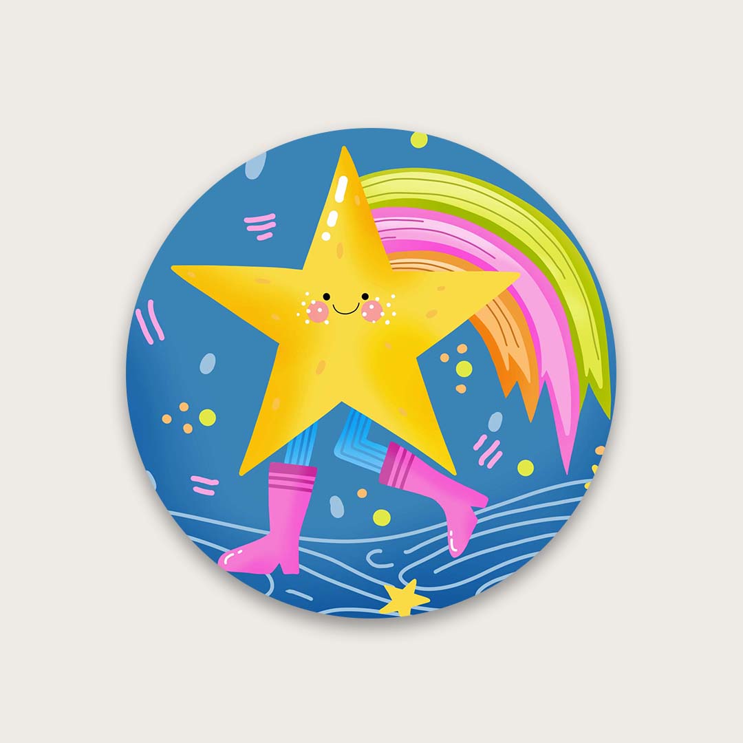 Colorful star sticker