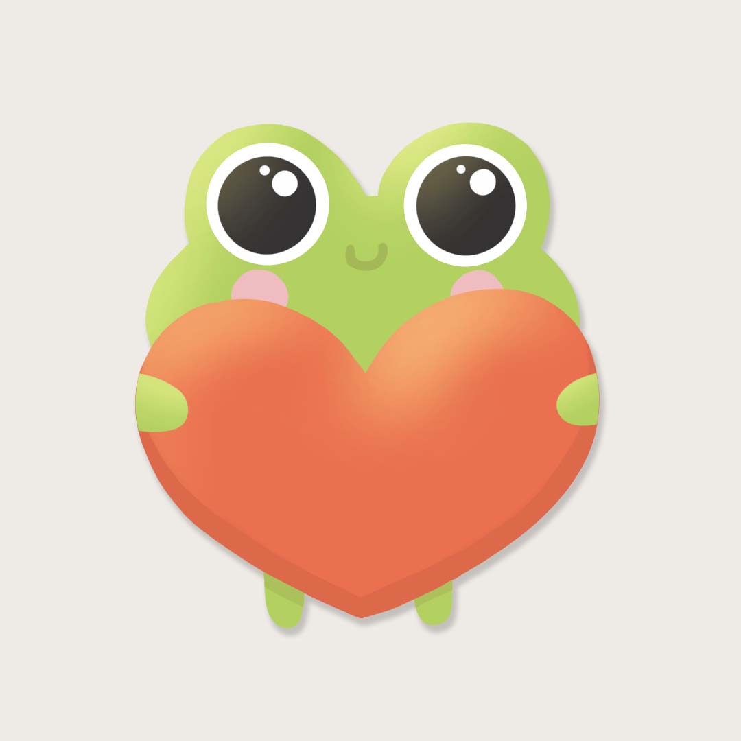 Tiny frog sticker