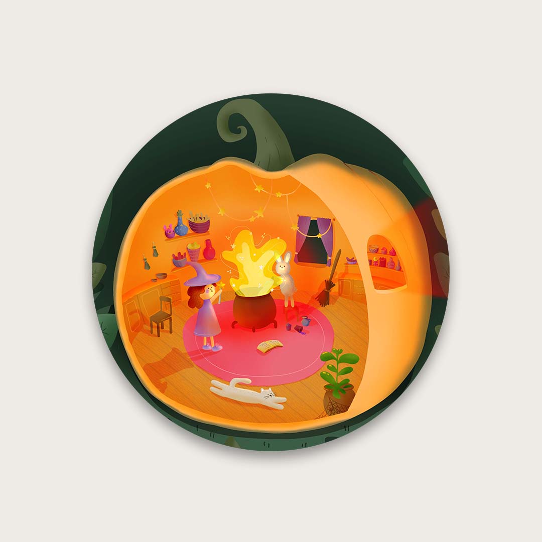 What's inside the pumpkin sticker