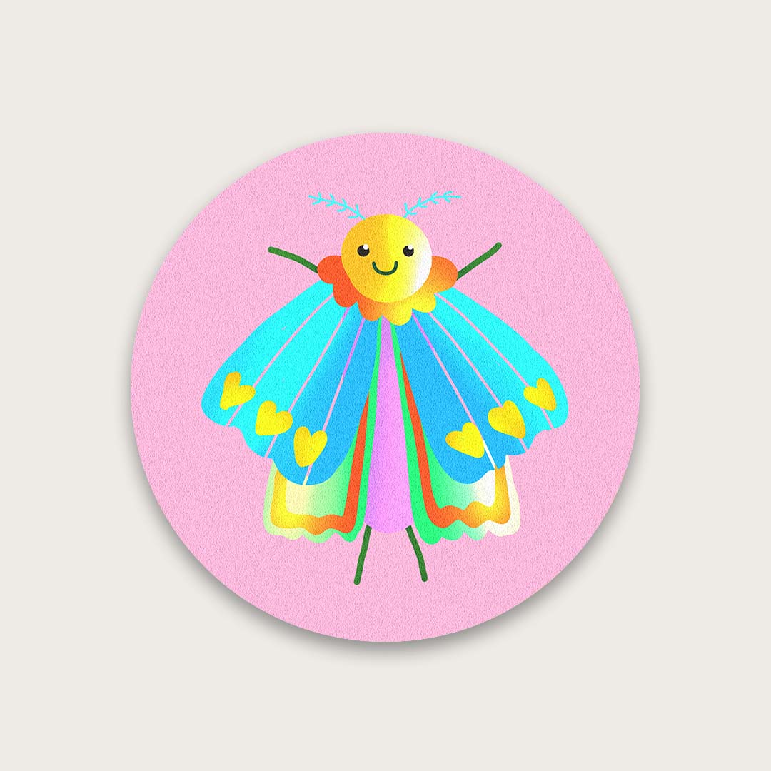 Moth sticker