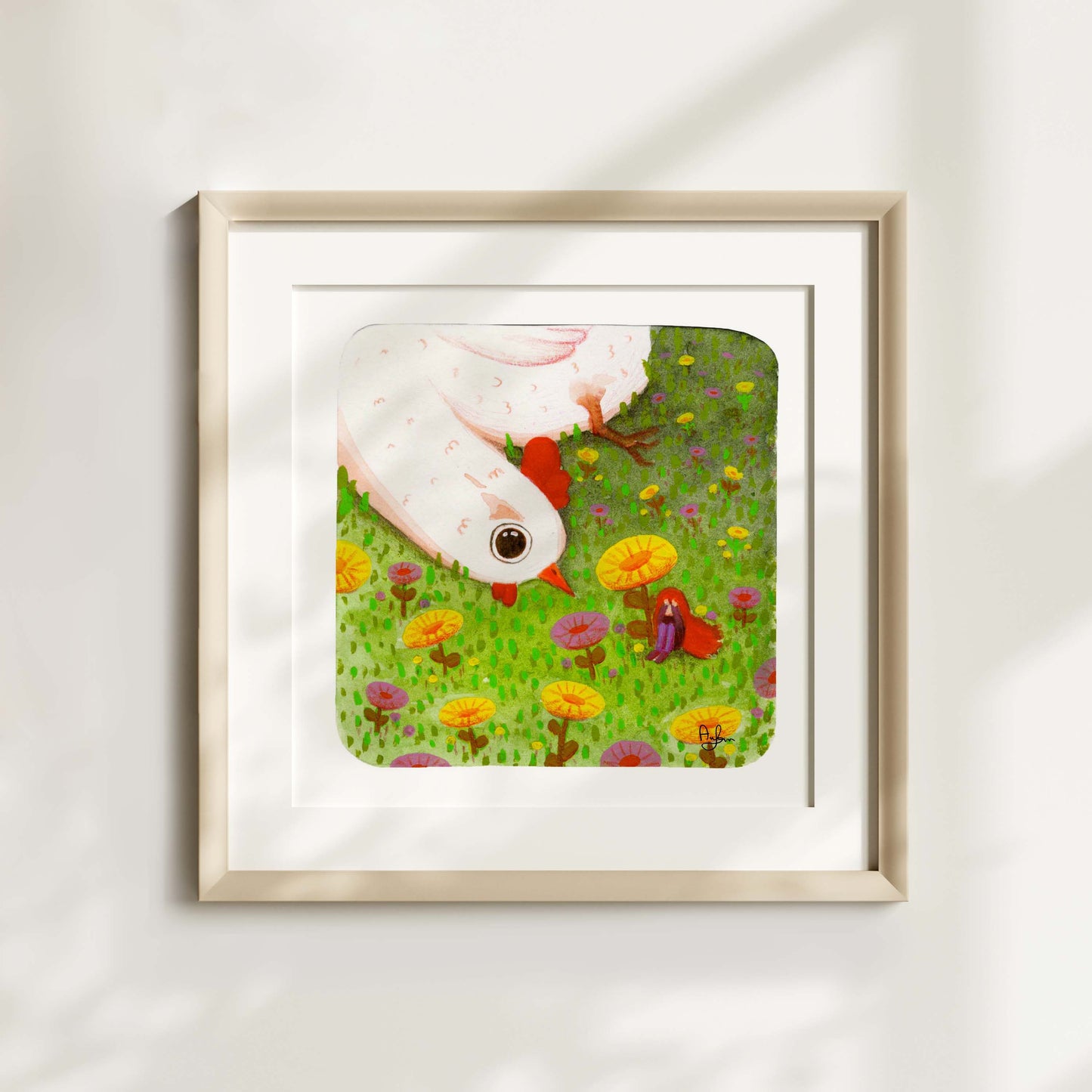 Meadow girl print