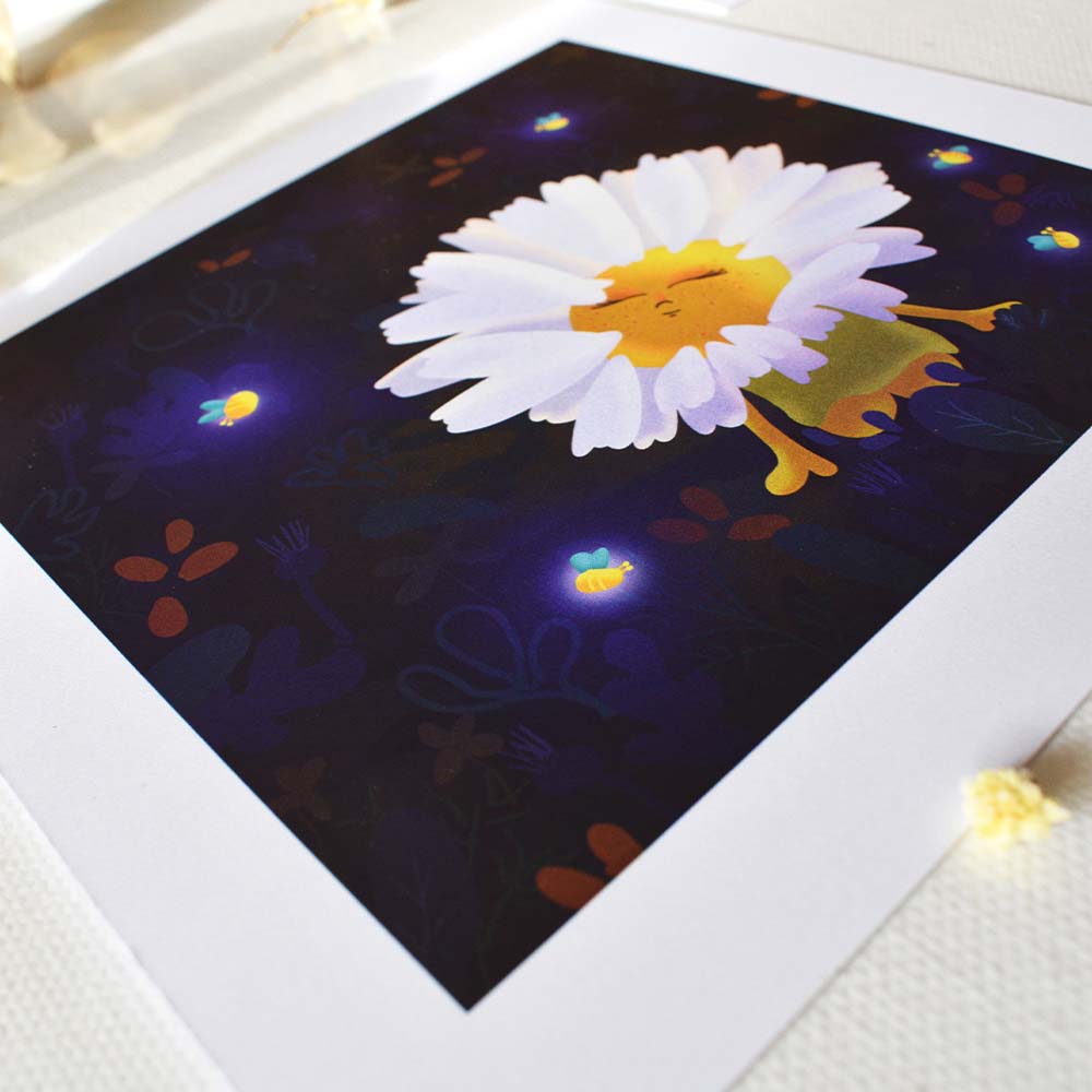 Daisy day and night print