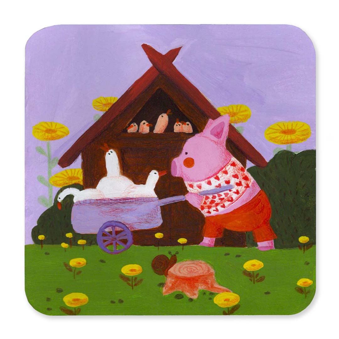 Farmer pig print