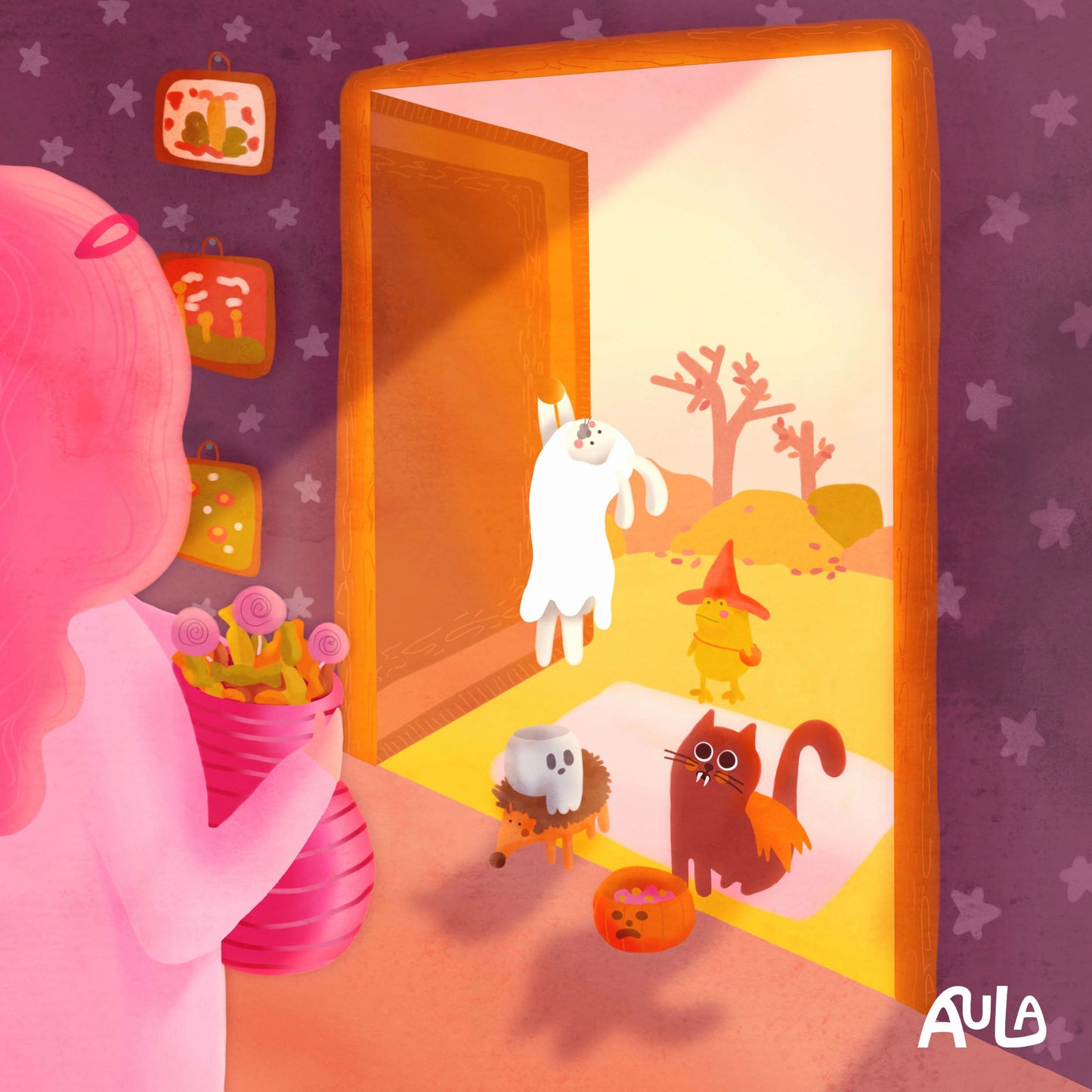 Halloween candy seekers print