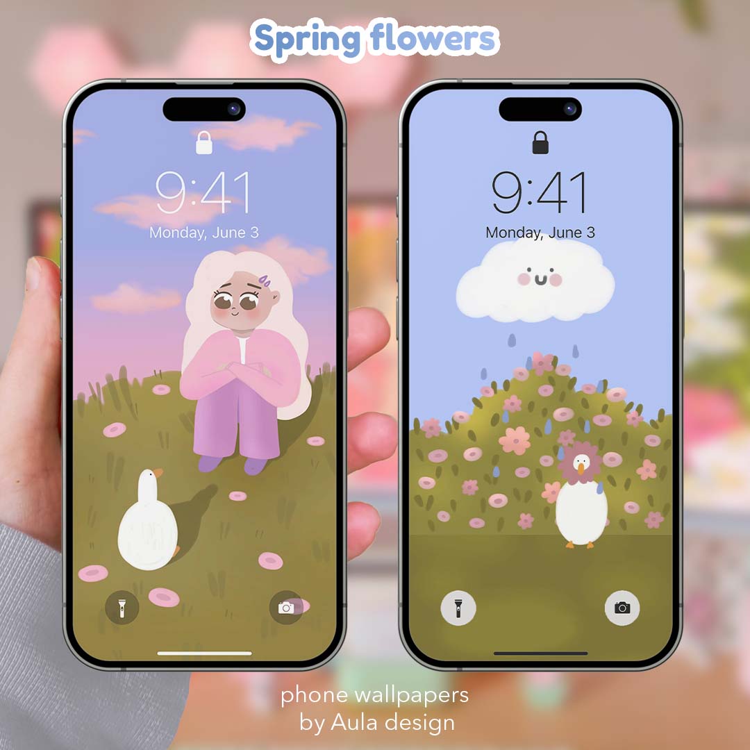 Pale flower phone wallpaper