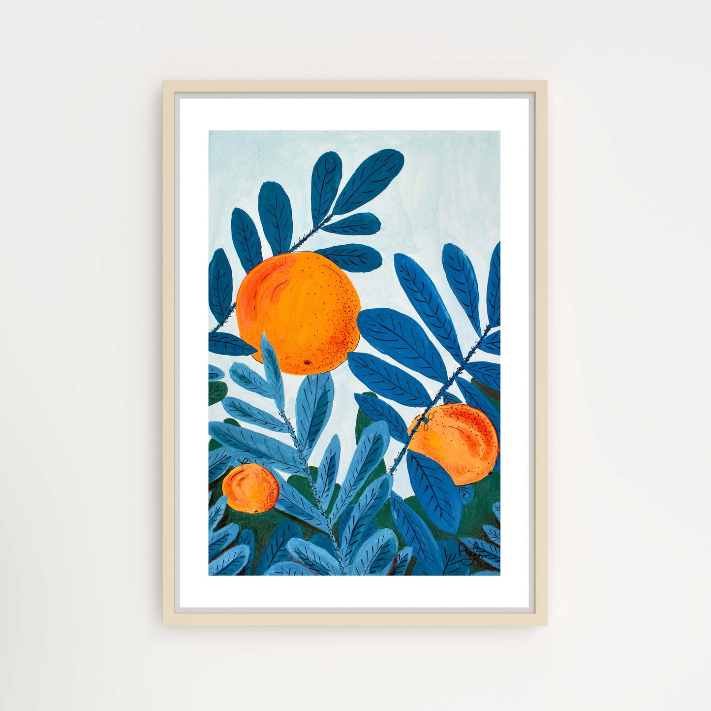 Orange tree print