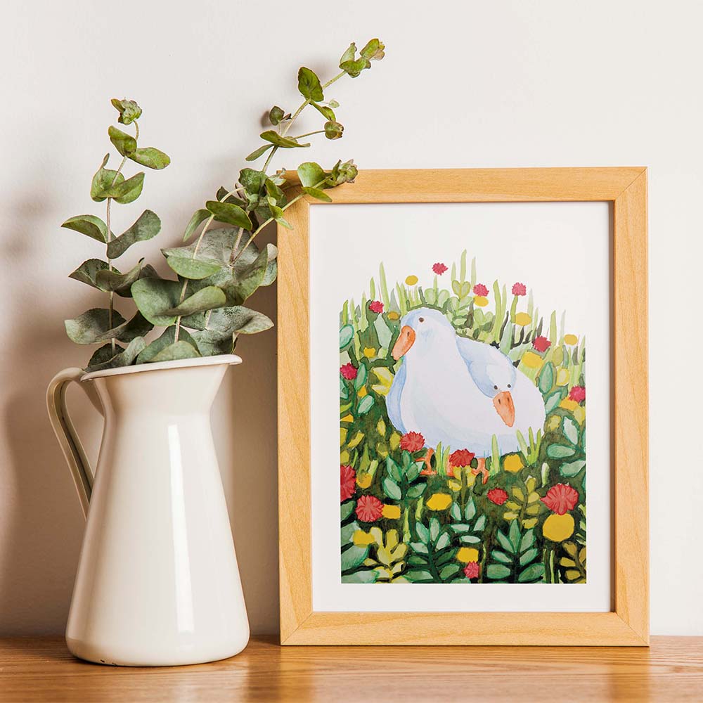 Two ducks summer print
