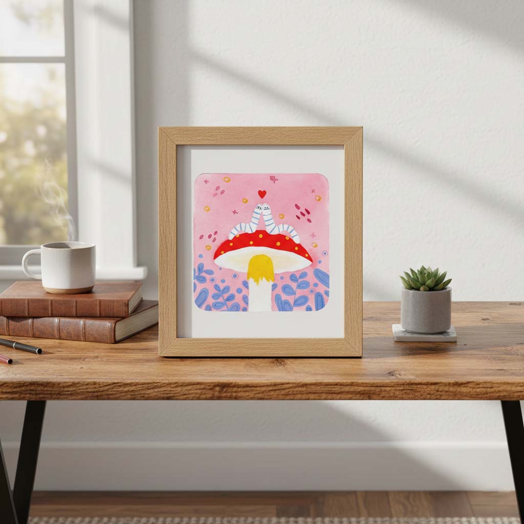 Worm love print