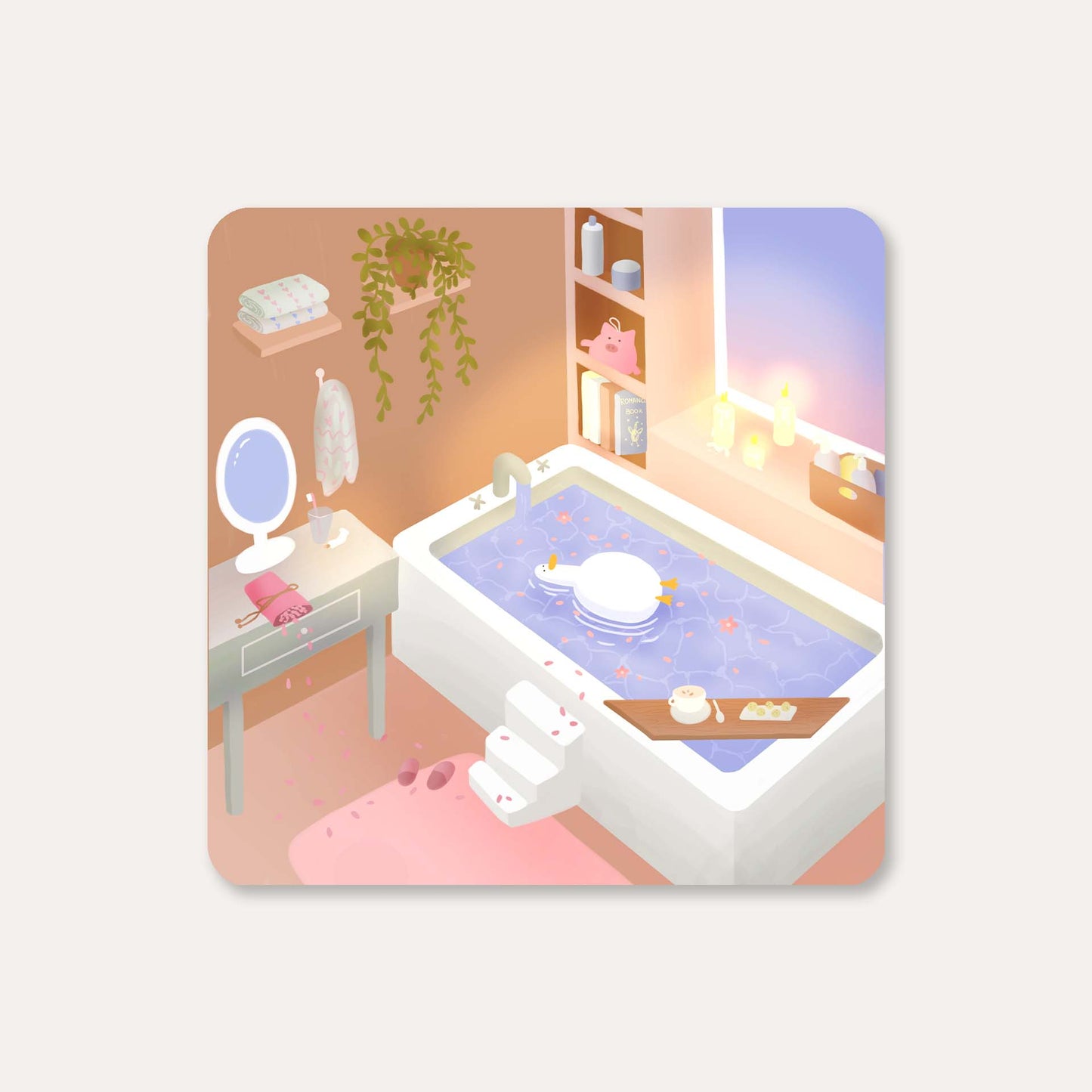 Bath time sticker