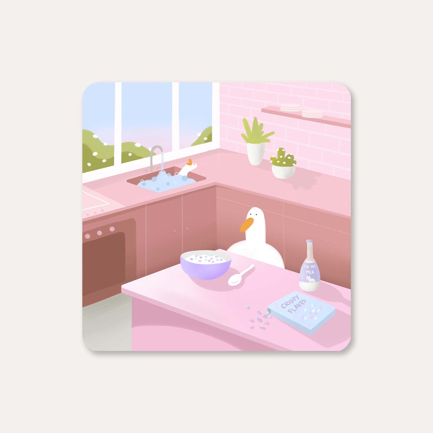 Roommates sticker