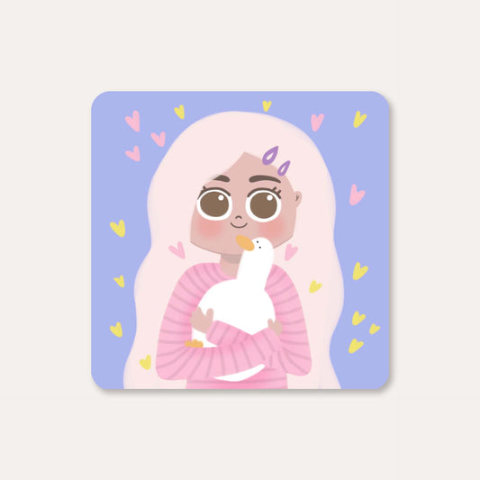 My pet goose sticker
