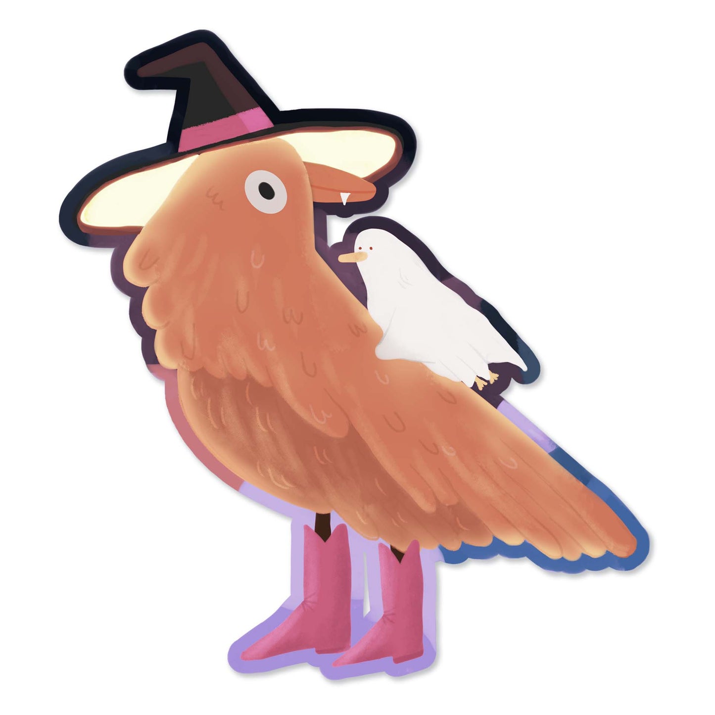 Halloween crow sticker