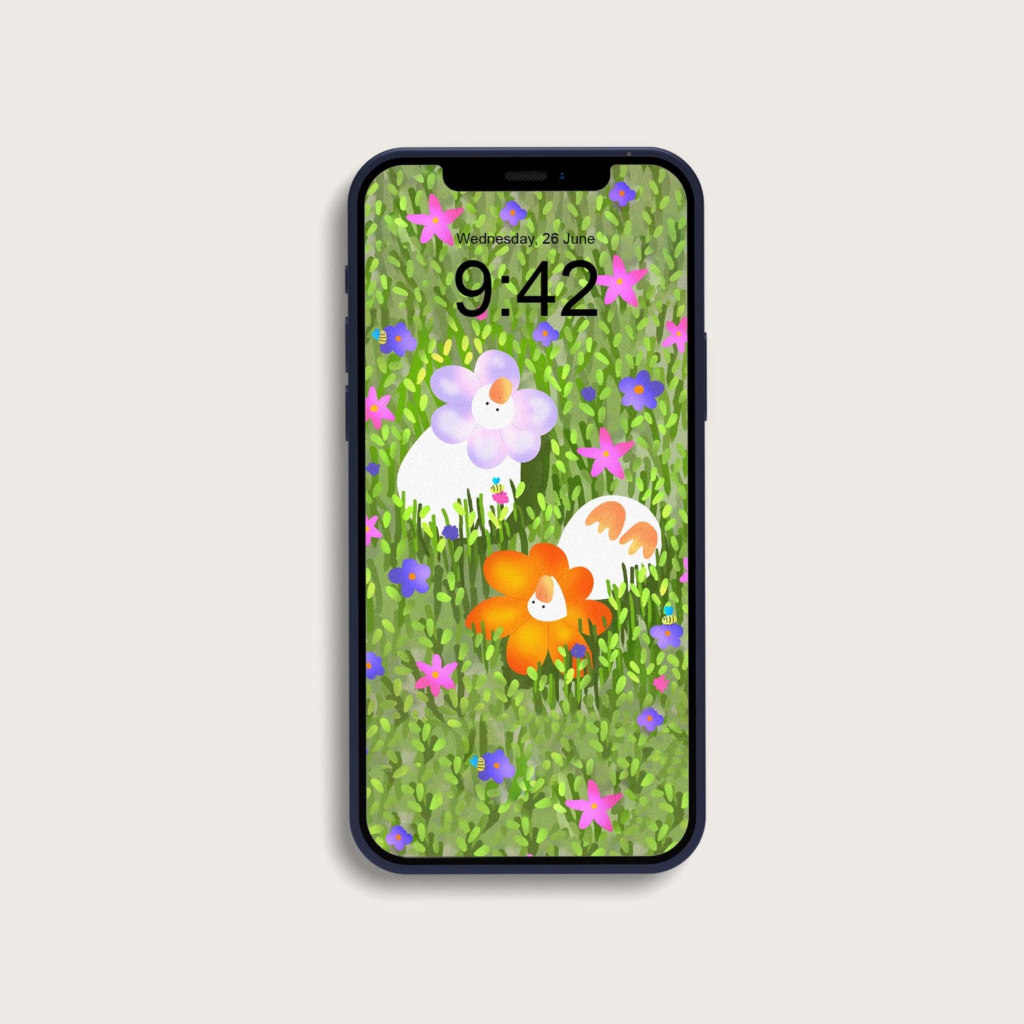 Telefono paveikslėlis GAMINANT GĖLIŲ KARŪNĄ