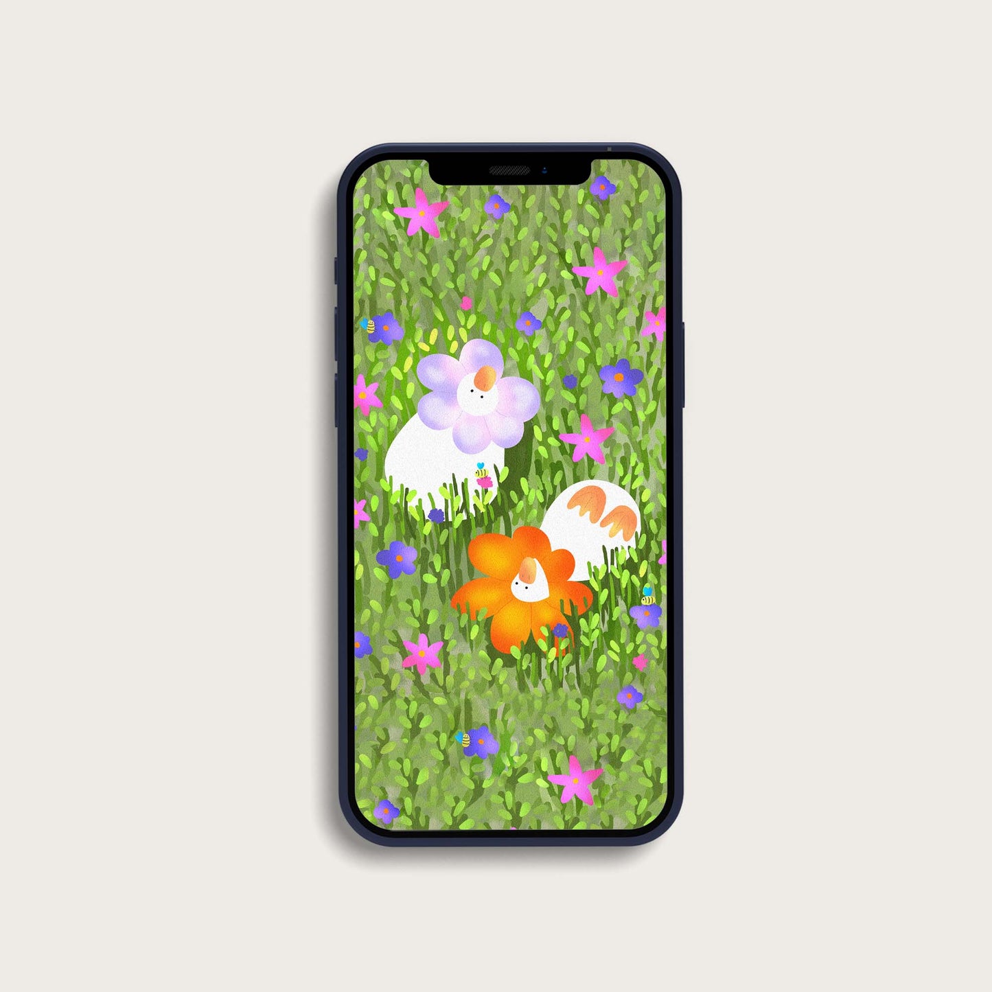 Telefono paveikslėlis GAMINANT GĖLIŲ KARŪNĄ